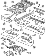55362392AA - Body Sheet Metal Except Doors: Front Floor Pan for Mopar Image