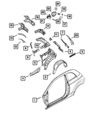 68127828AA - Body Sheet Metal Except Doors: Body Side Aperture Outer Panel, Right for Mopar Image