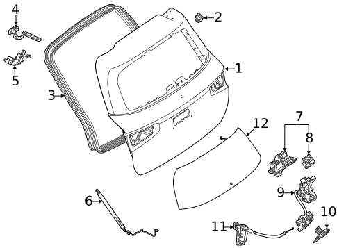 Liftgate for 2022 Mercedes-Benz GLE 53 AMG&reg; SUV #0