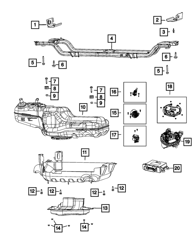 68334990AE - Emission Controls: Diesel Exhaust Fluid Tank for Mopar Image
