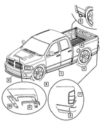 82208576 - Mopar Accessories - Component Parts: Hood Scoop Kit for Mopar Image