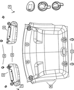 68078695AA - Interior Trim: Coat Hook for Chrysler: Town &amp; Country | Dodge: Grand Caravan, Ram 1500, Ram 2500, Ram 3500 | Ram: 1500, 1500 Classic, 2500, 3500 Image