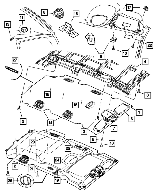 1AP511D1AA - Interior Trim: Headliner for Mopar Image