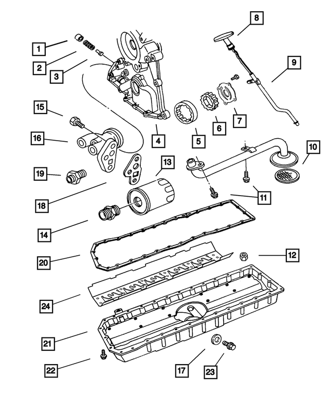 4848331AC - Engine 8.0L Ten Cylinder: Oil Filter Adapter for Mopar Image