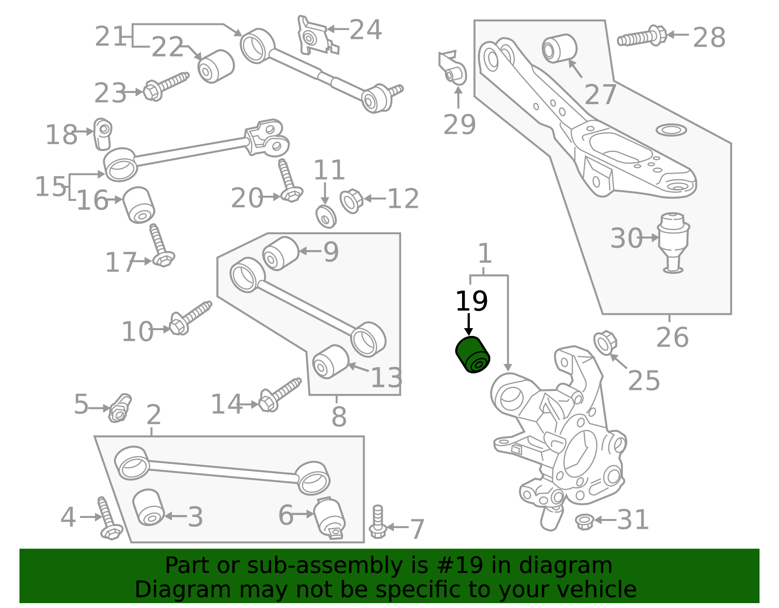 7L1Z-5A638-A - Ft Upper Control Arm Front Bushing 2007-2024 Ford
