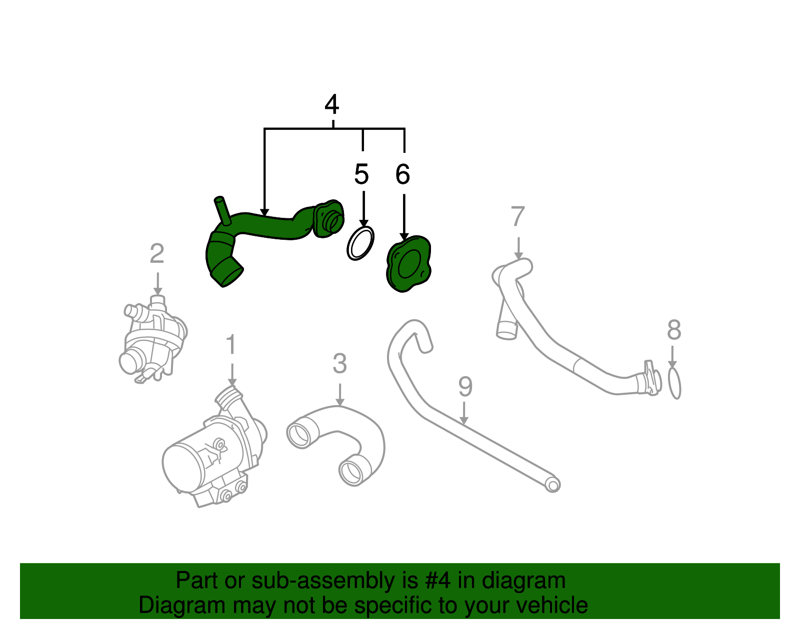 11537516414 - 2006-2013 BMW Inlet Pipe (11-53-7-516-414) | BMW of South ...