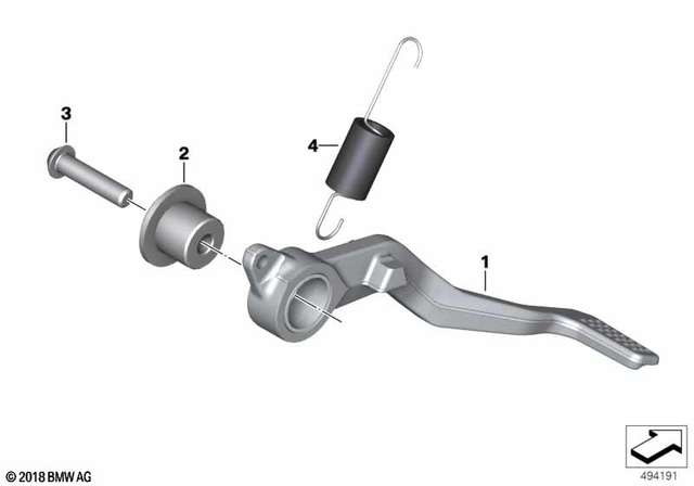 46719467686 - Pedals: Brake Pedal -  for BMW-Motorrad Image