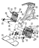 5139655AB - Interior Trim: Arm Rest Retainer, Left for Chrysler: 300 | Dodge: Challenger, Charger, Magnum Image