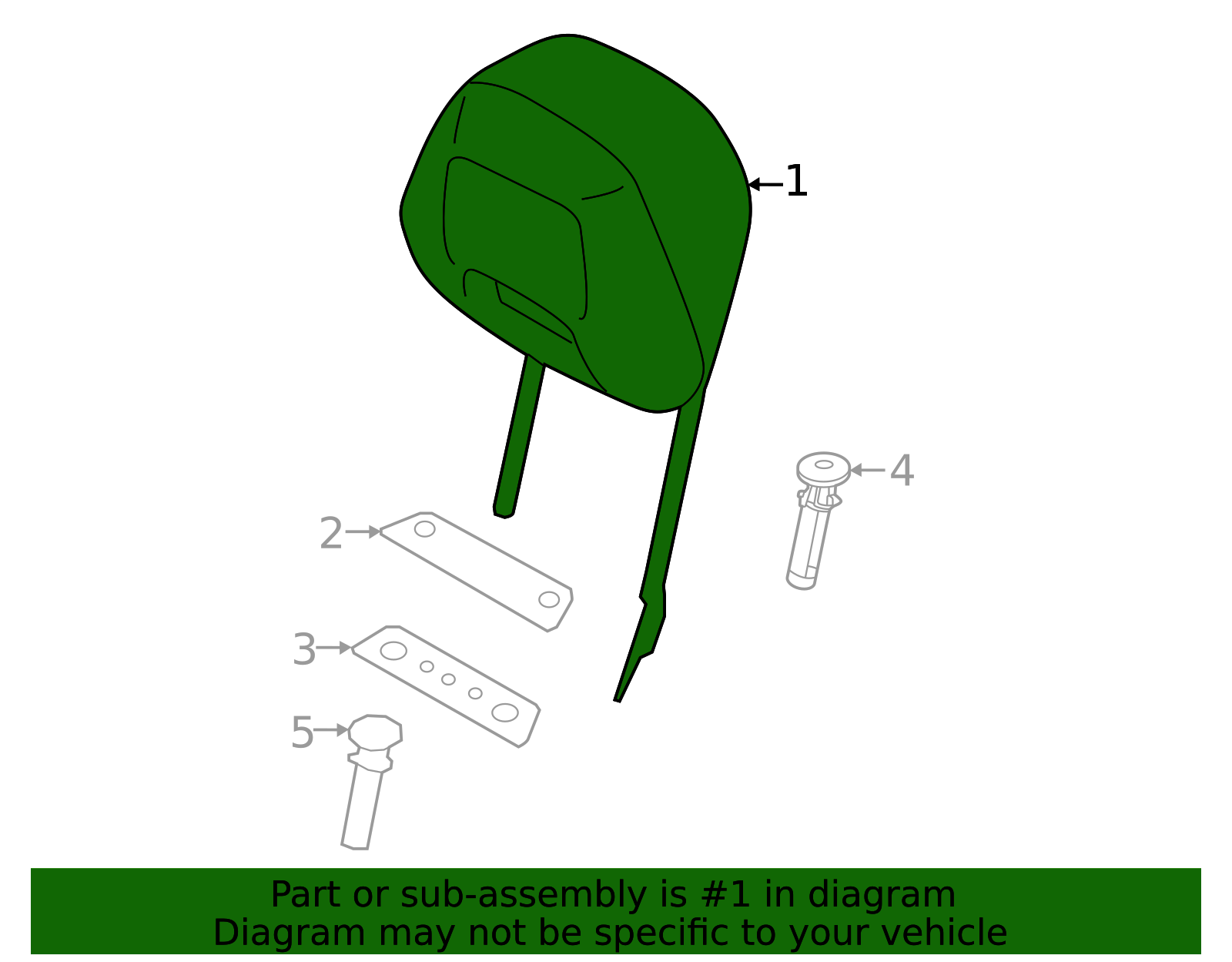 Headrest - BMW (52-10-5-A31-2B2)