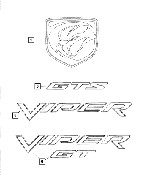 Nameplates for 2017 Dodge Viper #0