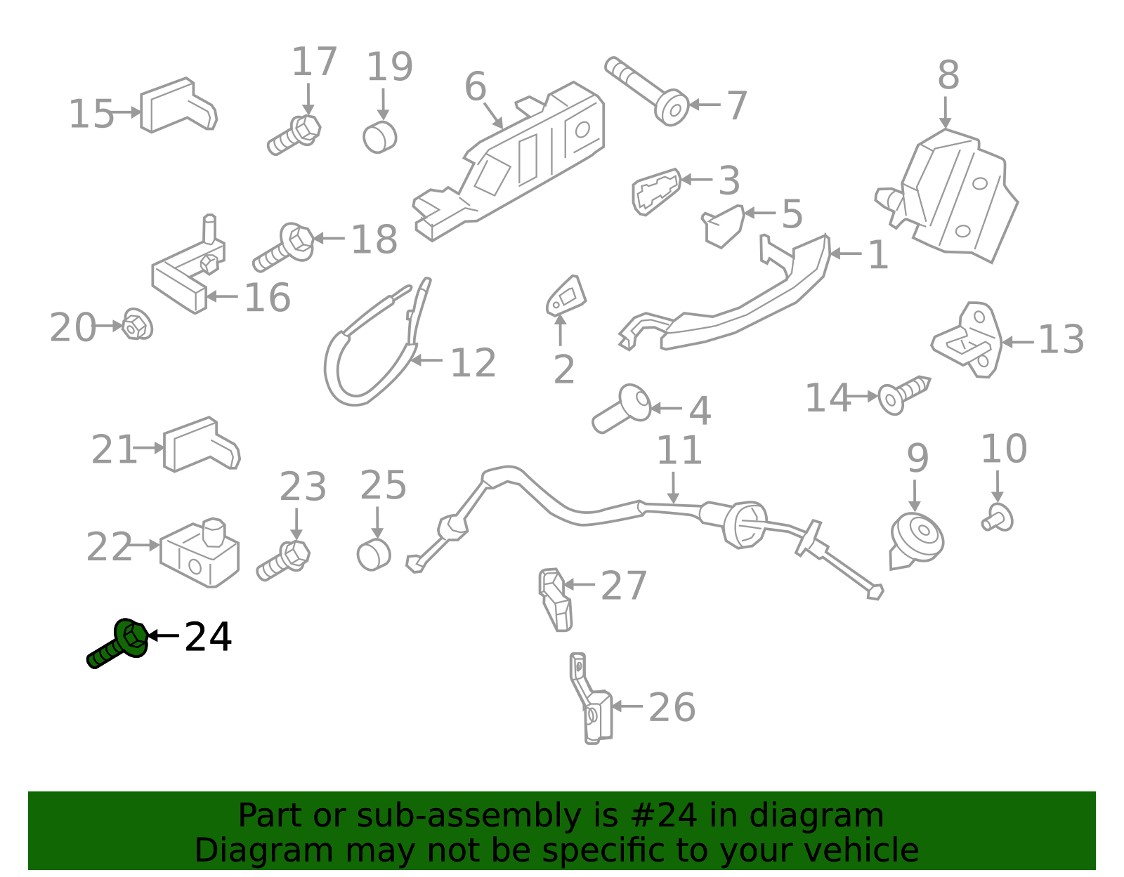 Upper Hinge Mount Bolt - Porsche (N-912-637-01)