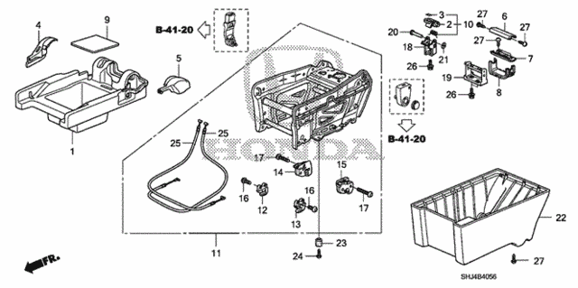 Middle Seat Components (Center) ('08-) for 2008 Honda Odyssey #0
