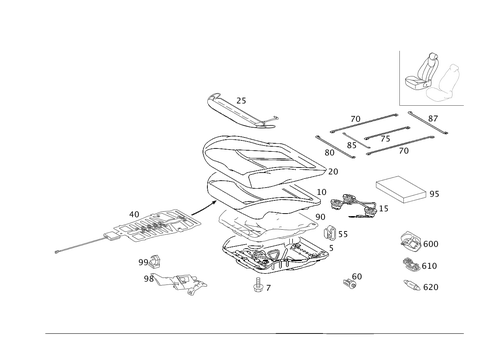 Right Seat for 2009 Mercedes-Benz E320 #0