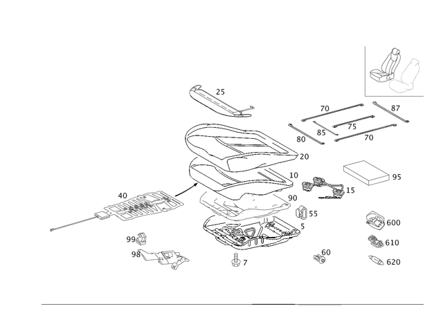 4180 - Driver Seat: Hexalobular Screw for Mercedes-Benz Image image