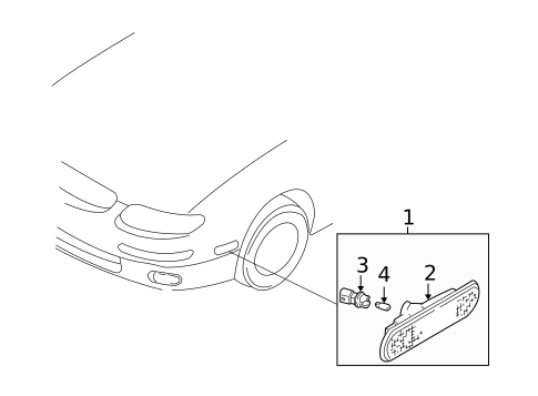 Side Marker Lamps for 1997 Mazda Millenia #0