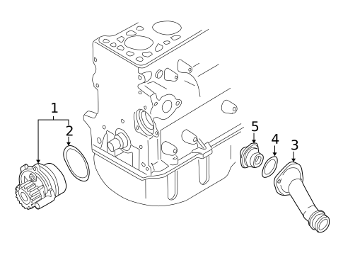 Water Pump & Related Components for 2005 Volkswagen Passat #0