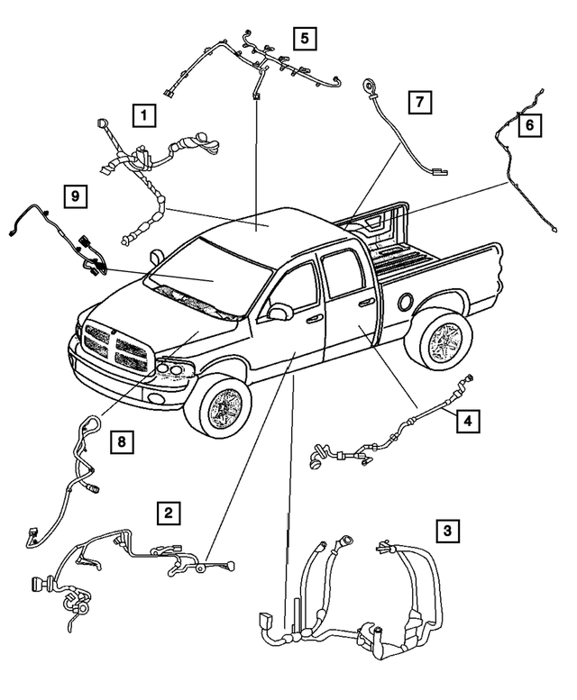 56051689AB - Electrical: Front Door Wiring for Mopar Image