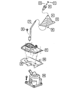 5166489AA - Manual Transmission 6 Speed: Gear Shift Lever Boot for Mopar Image