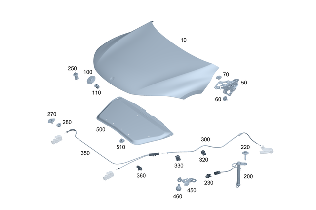 2958807900 - : Hood for Mercedes-Benz Image