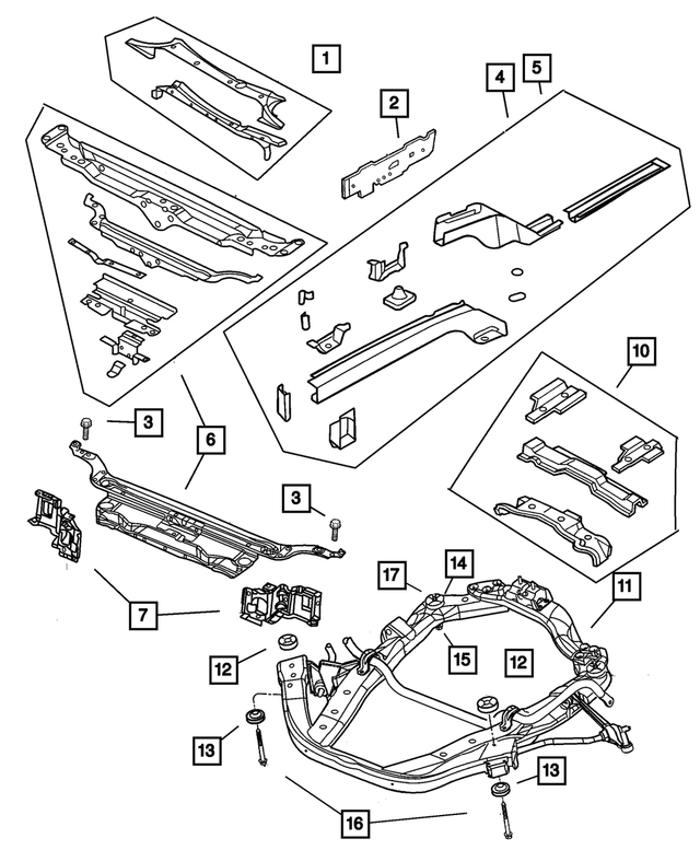 4580349AI - Frames and Bumpers: Front Strut Tower To Tower Brace for Mopar Image