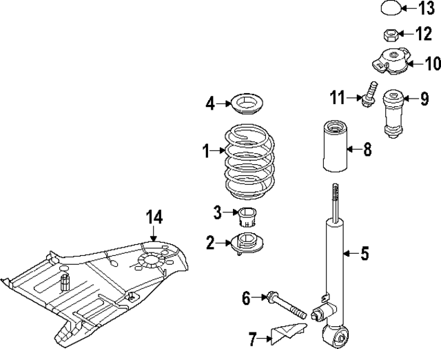 5QM513049AA - : Shock Absorber for Volkswagen: Jetta Image