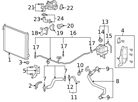 Radiator & Components for 2007 Cadillac STS #0