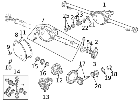 Axle Housing for 2002 Dodge Ram 1500 #0