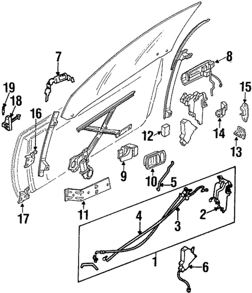 1990-1991 Nissan 300ZX Lock Assembly 80501-30P00 | Parts for Nissans