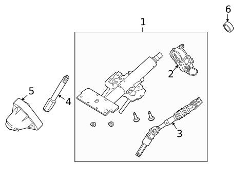 Steering Column Assembly for 2010 Ford Focus #0