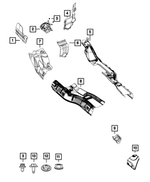 55399273AE - Exhaust: Brake &amp; Fuel Line Shield for Mopar Image