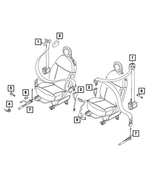 7TM82LXHAA - : Retractor Seat Belt, Left for Mopar Image