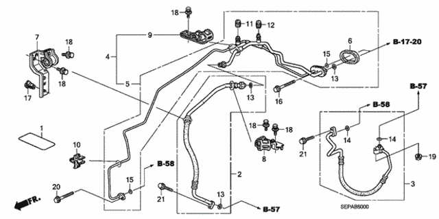 A/C Hoses - Pipes for 2008 Acura TL #0