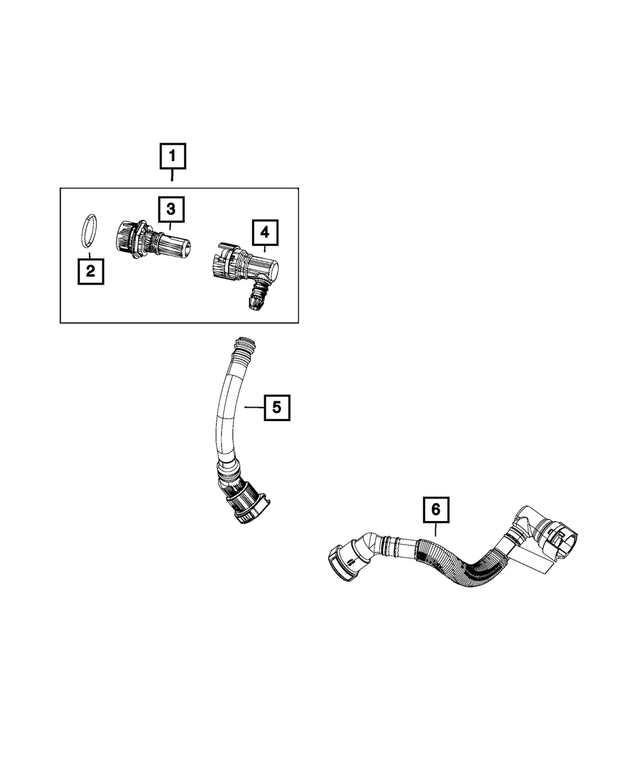 68166404AC - 6.2L Gas; Engine: Make Up Air Hose for Mopar Image image