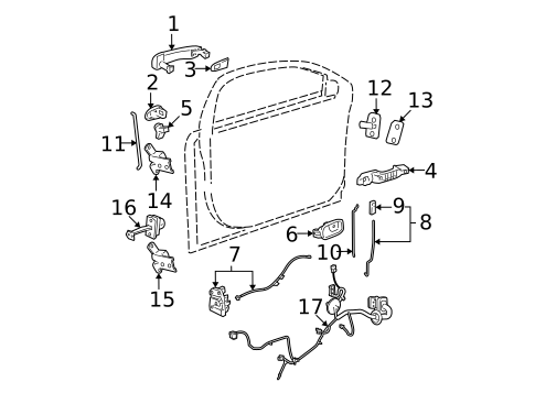 Lock & Hardware for 2008 Chevrolet Malibu #0