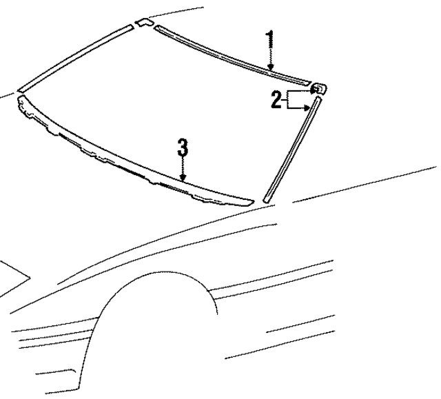 7553114150 - Body: Reveal Molding for Toyota Image