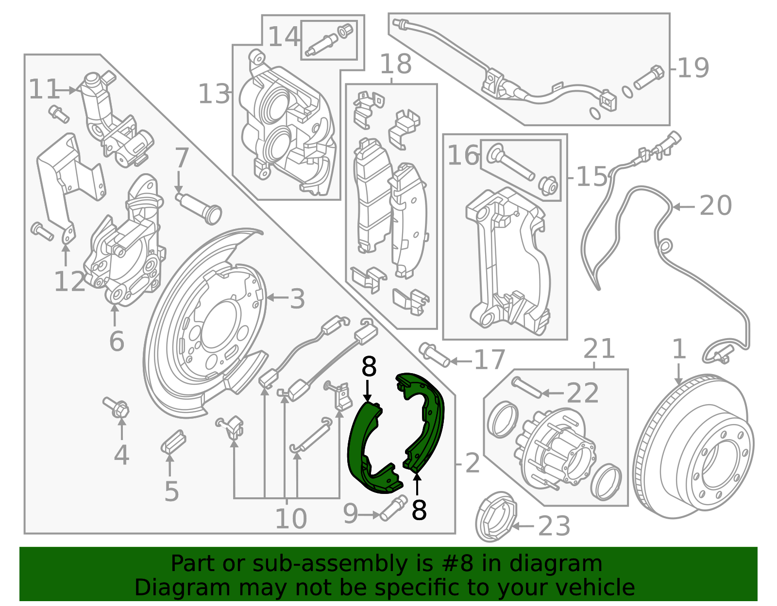 PC3Z-2648-B - Park Brake Shoes 2023-2026 Ford | Ford Parts Direct