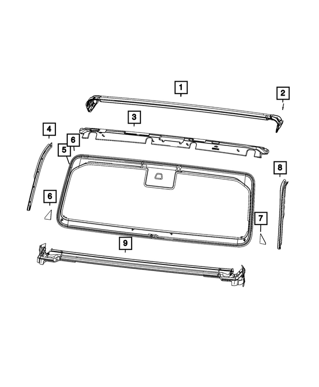 68433233AC - Glass: Windshield for Mopar Image