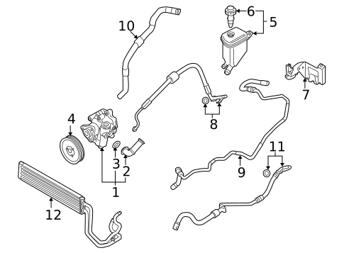 Pump & Hoses for 2010 Porsche Cayenne #0