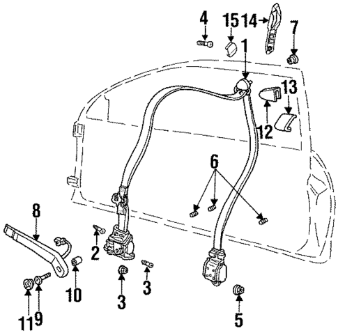 Front Seat Belts for 1997 Oldsmobile Achieva #0