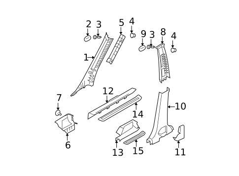 Interior Trim - Pillars for 2009 Kia Sportage #0