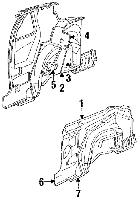 Inner Structure for 1988 Chrysler LeBaron #1