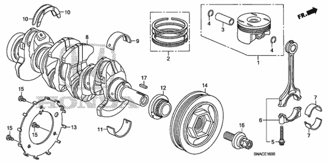 Crankshaft - Piston (1.8L) for 2010 Honda Civic #0