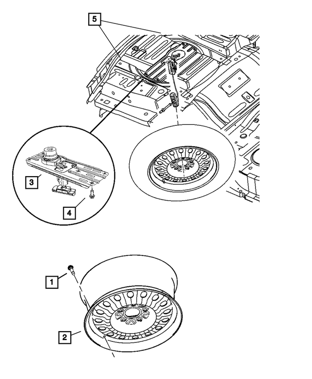 5054930AE - Wheels: Spare Tire Carrier Winch for Mopar Image