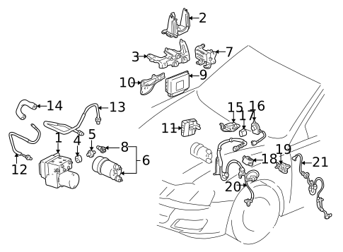 ABS Components for 2003 Toyota Avalon #0