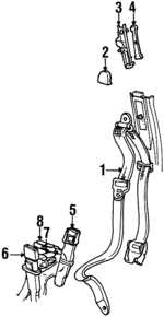 F2VY54611B09B - Electrical: Retractor Assembly for Lincoln: Town Car Image