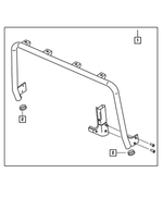 82207175 - Mopar Accessories - Component Parts: Light-windshield Bar Kit for Mopar Image