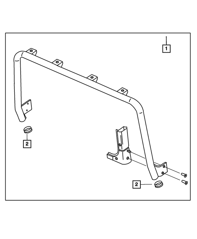 82207175 - Mopar Accessories - Component Parts: Light-windshield Bar Kit for Mopar Image image