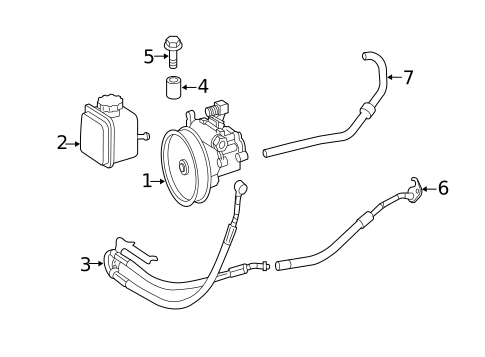 Pump & Hoses for 2007 Mercedes-Benz R320 #0