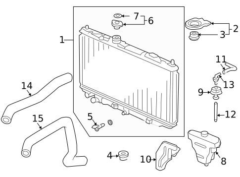 Radiator & Components for 2005 Honda Accord #2
