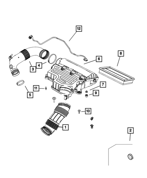 Air Cleaner for 2019 Fiat 500X #0
